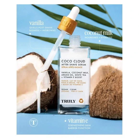 TRULY Coco Cloud After Shave Serum - 0.7 fl oz NIB - Picture 5 of 9